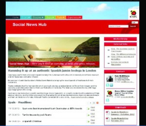 Social News Hub de Turespaña en UK