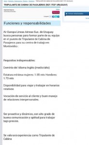 Air Europa busca TCPs en Uruguay