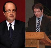 François Hollande y Rachid Temal