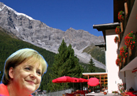 Angela Merkel veranea en el Hotel Marlet, Solda (Italia)