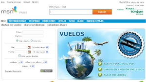 Viajes El Corte Inglés tiene un acuerdo para vender vuelos y hoteles con MSN.