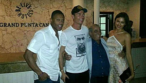 Hidalgo, cicerone de Ronaldo e Irina Shayk en Punta Cana.