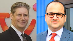 Johan Lundgren, de Tui Travel, y Salman Syed, de Thomas Cook UK