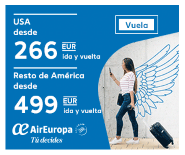 Gama de Pensionista comprador Air Europa lanza ofertas de 499 euros a América y 266 a EEUU | Noticias de  Aerolíneas, rss2 | Revista de turismo Preferente.com